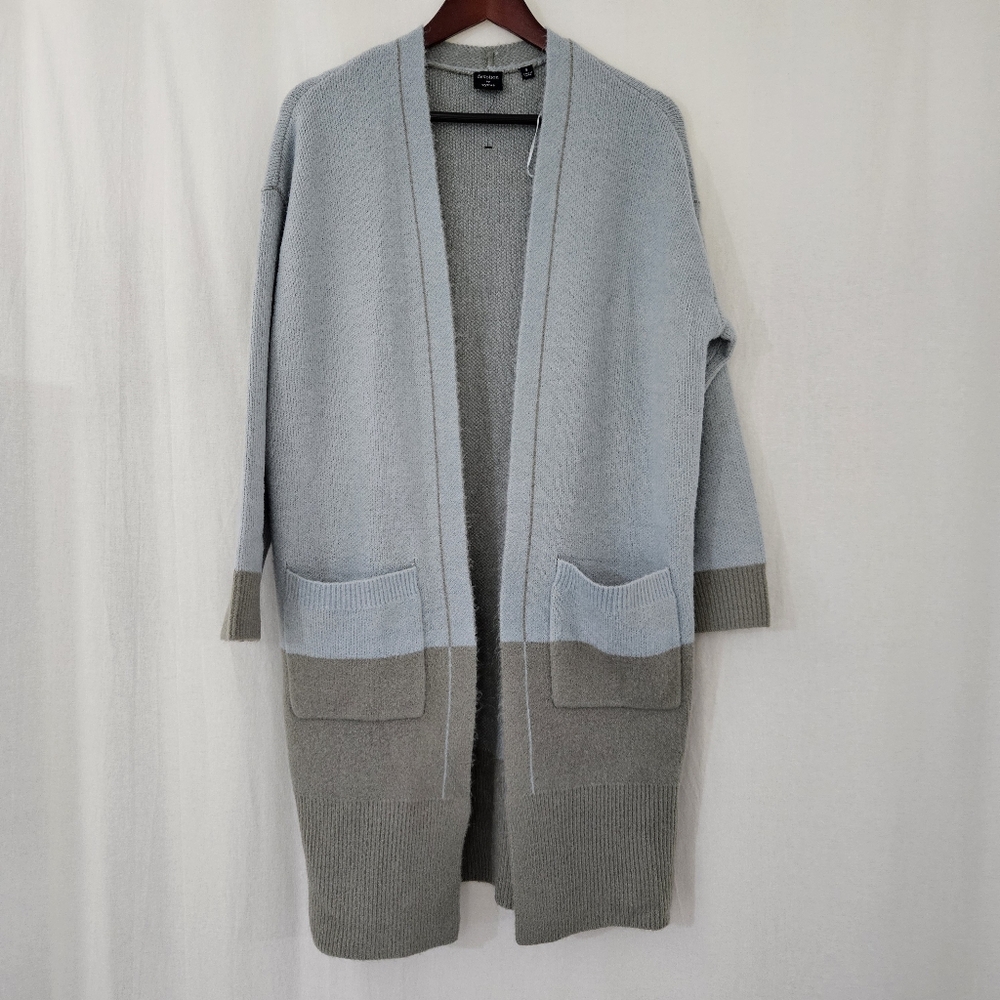 devotion by cyrus Long Cardigan in Blue & Grey Women’s Size S